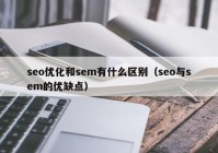 seo优化和sem有什么区别（seo与sem的优缺点）